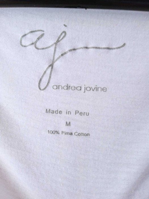 Футболка белая Andrea jovine ,пр-во Перу