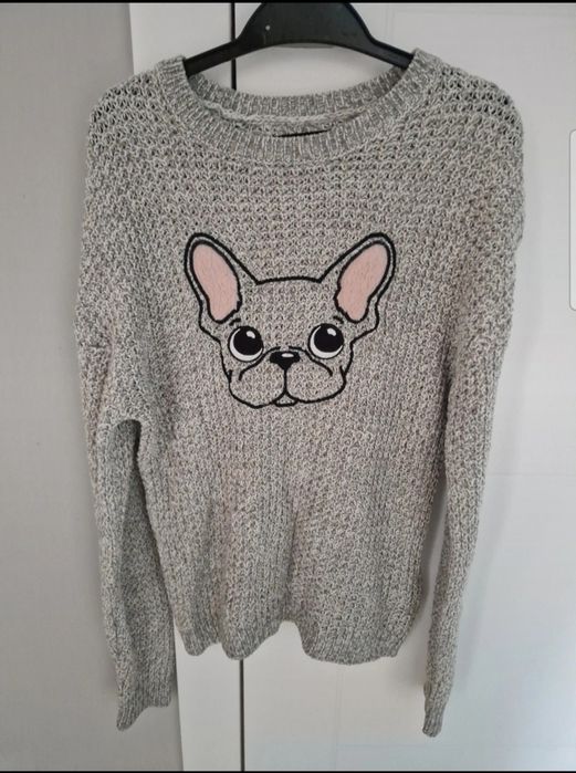 Sweter fb XS z pieskiem buldog francuski