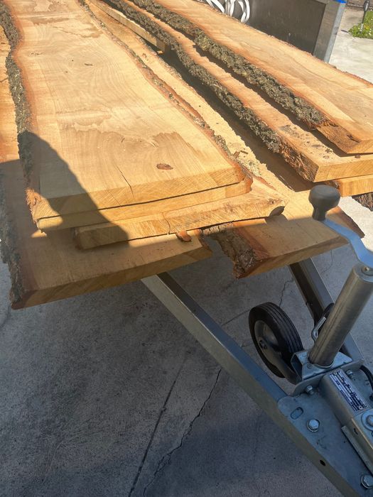 Deski dębowe suszone - naturalna krawedz