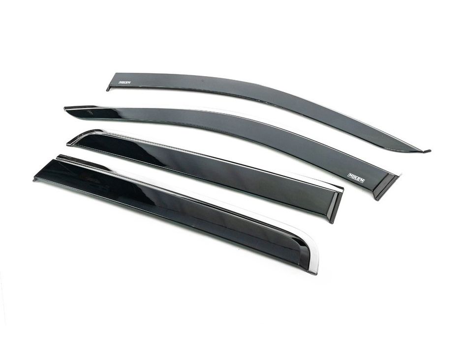 Nissan Navara 2015+ Вітровики з хромом (4 шт, Niken)
