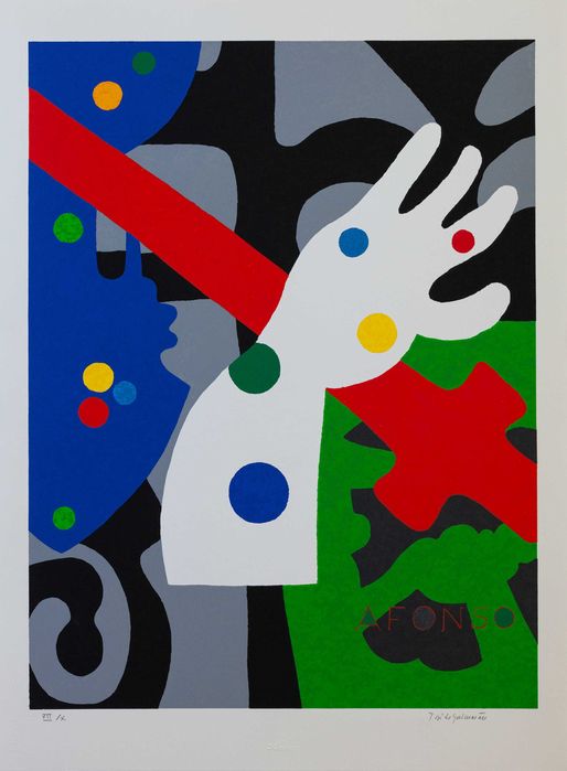 José de Guimarães – Serigrafia "D. Afonso Henriques" (VII/X, assinada)