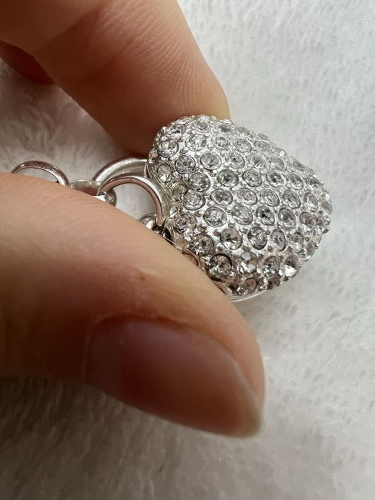 Bransoletka serduszko serce cyrkonie stal chirurgiczna glamour glam 14
