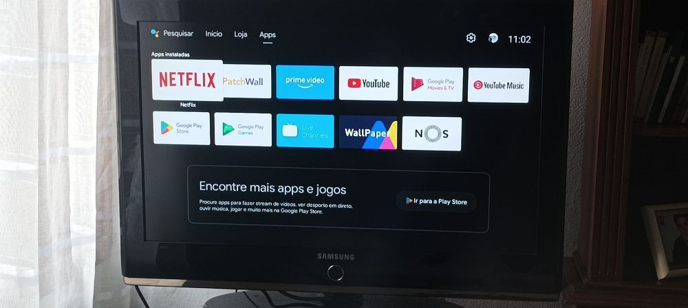 TV Samsung com comando + box tdt
