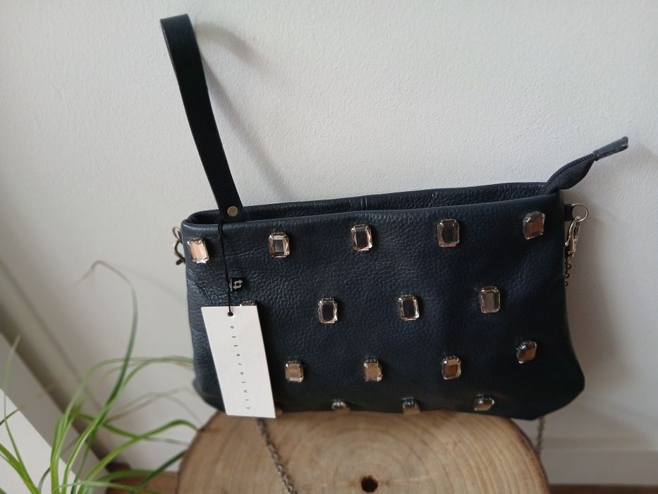 Mala pele genuina azul tintoretto