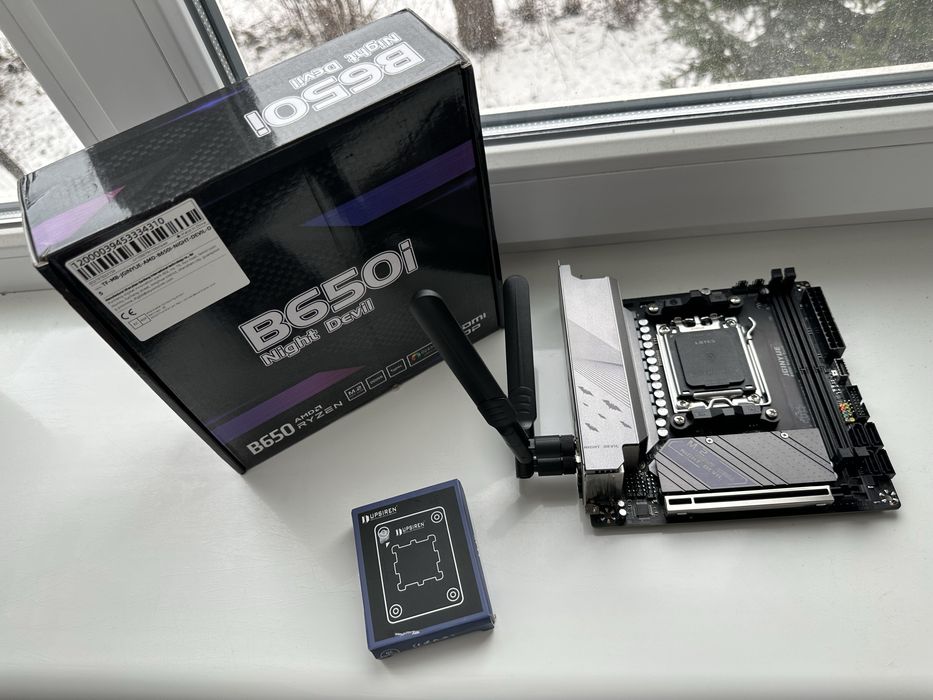 NEW! Материнська плата B650i Night Devil Wifi (itx am5) + подарунок
