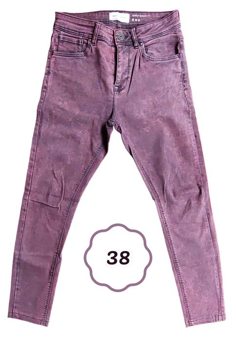 Calças Skinny Bordeaux Bershka 38 (Homem)