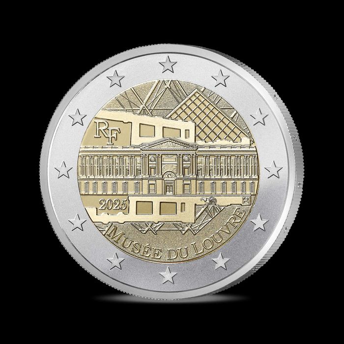 Moneta okolicznościowa 2 euro Francja 2025 Luwr
