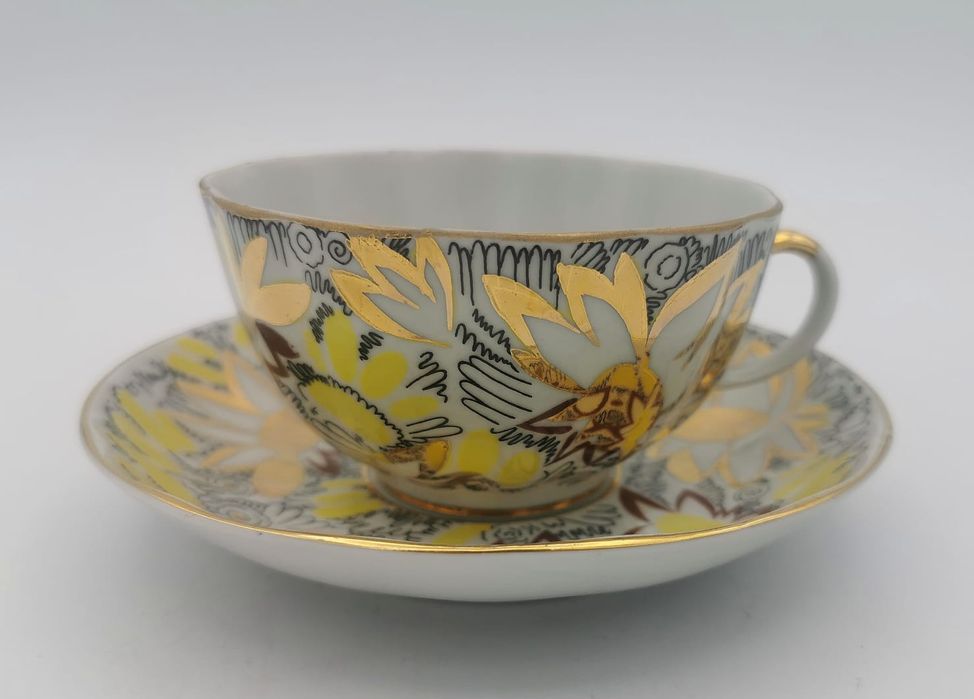 Porcelana Rosja  Łomonosow DUO herbata Imperialna Fabryka Porcelany