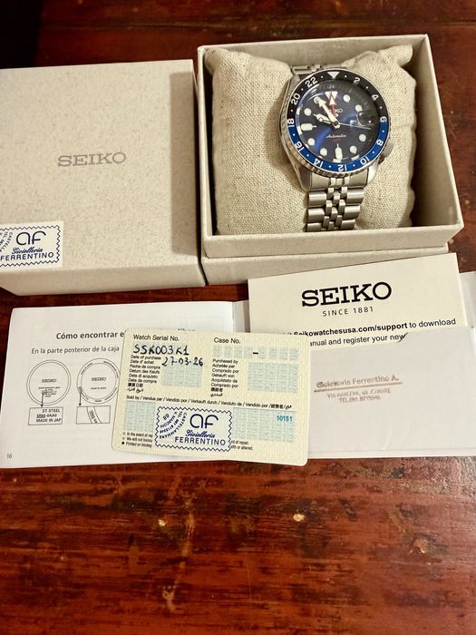Seiko GMT SSK003 K1 de 2026 Março