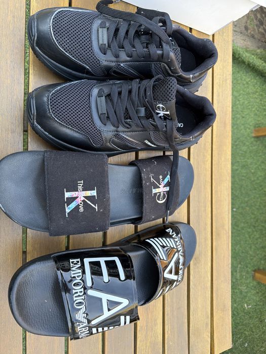 Buty Ck klapki plus klapki armani oryginały