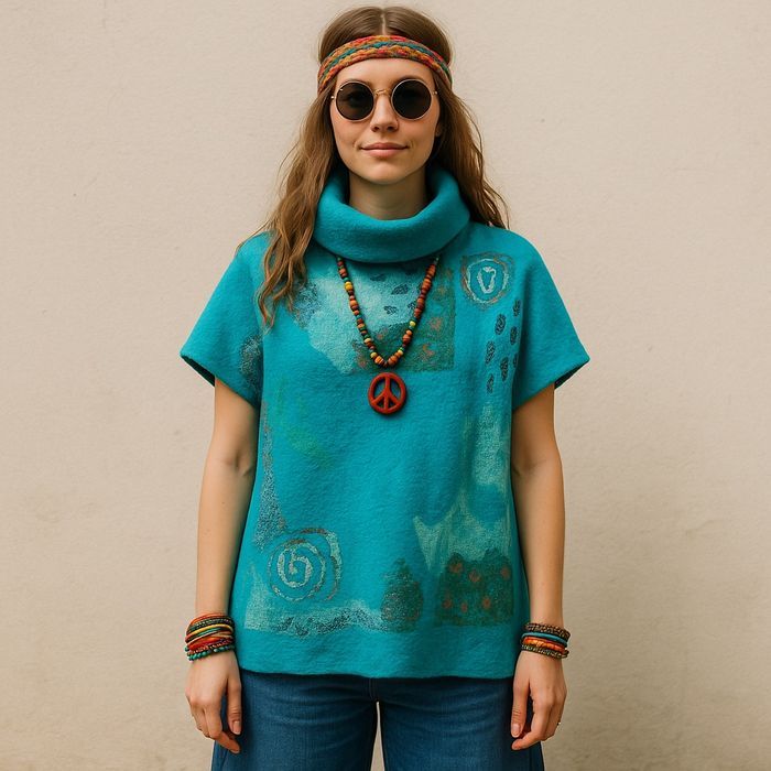 Валяне авторське Handmade з вовни та шовку, бохо