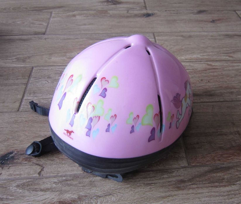 Kask ochronny Red Horse - różowy - dla dziewczynki