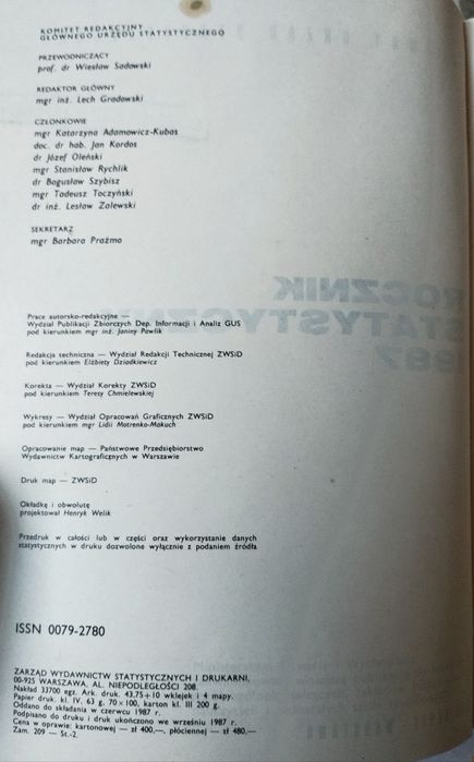 Rocznik statystyczny 1987