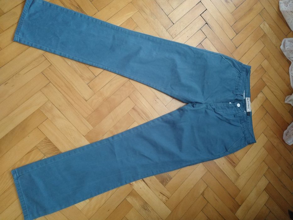 Spodnie męskie jeans 32l /32 turkusowo oliwkowe