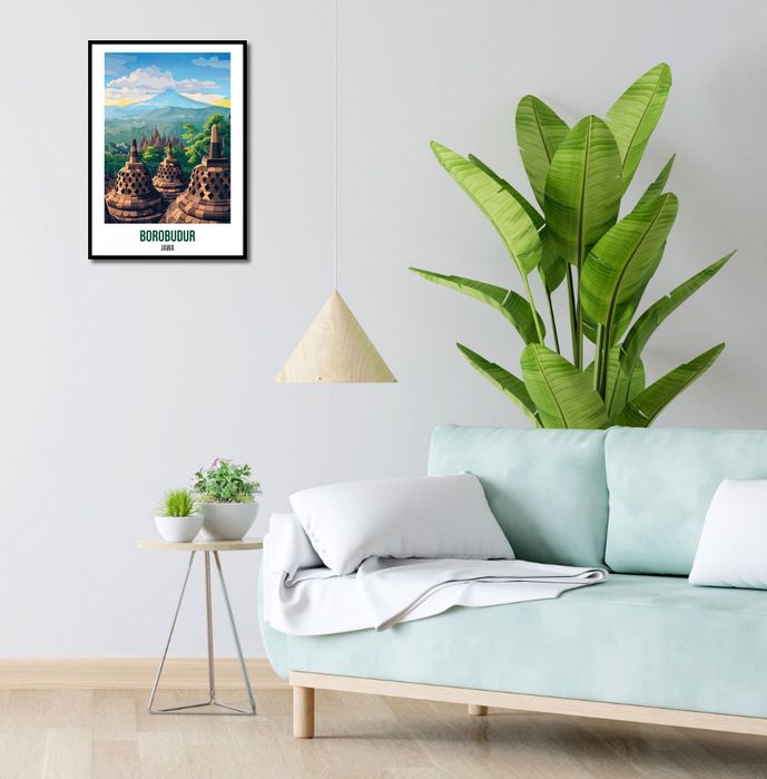 Plakat 40x55cm Borobudur