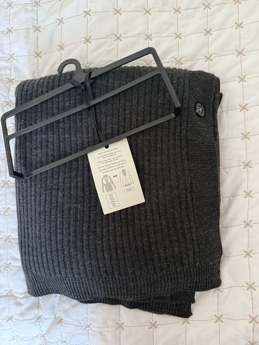 Трансформер пончо палантин шарф сірого кольору Uniqlo