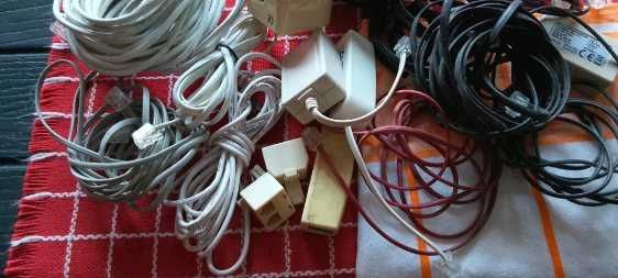Kable ethernet złączki cały zestaw kilkadziesiąt metrów.Okazja.