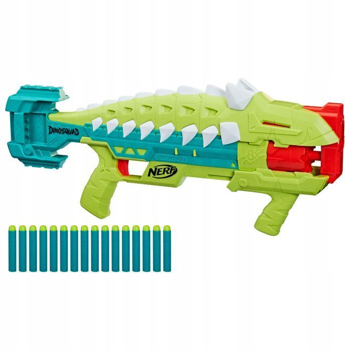 Nerf DinoSquad Armorstrike miotacz 8 strzałek bęben dinozaur zabawka