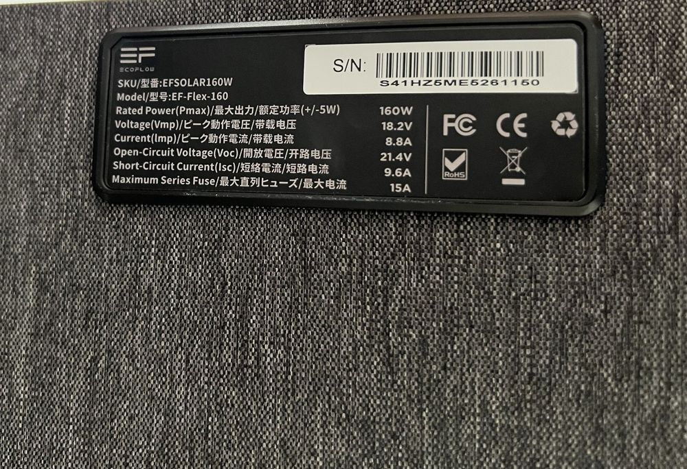 Солнечная панель Ecoflow 160w