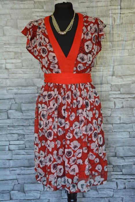 *H&m*sukienka mgiełka podszewka midi j nowa_36