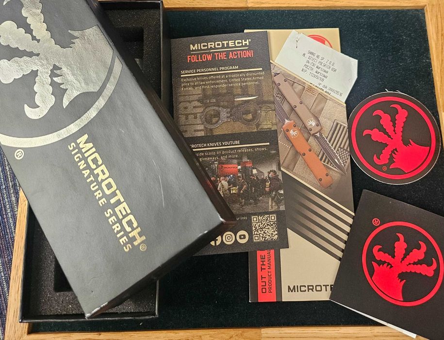 Nóż OTF Microtech UTX-70 Hellhound Apocalyptic Stand