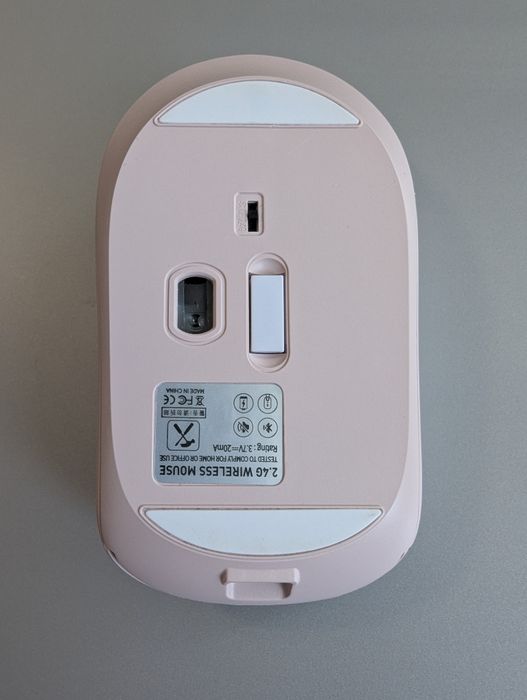 Бездротова миша Bluetooth 5.2 + 2.4G (рожевий)