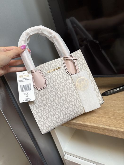 Oryginalna nowa torebka Michael Kors Mercer vanilla pudrowy róż