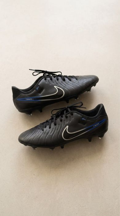 Футбольні бутси Nike Tiempo | Копки Найк Оригінал Темпи Чорні  Професі