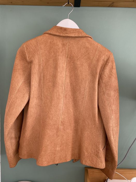 Casaco de pele castanho