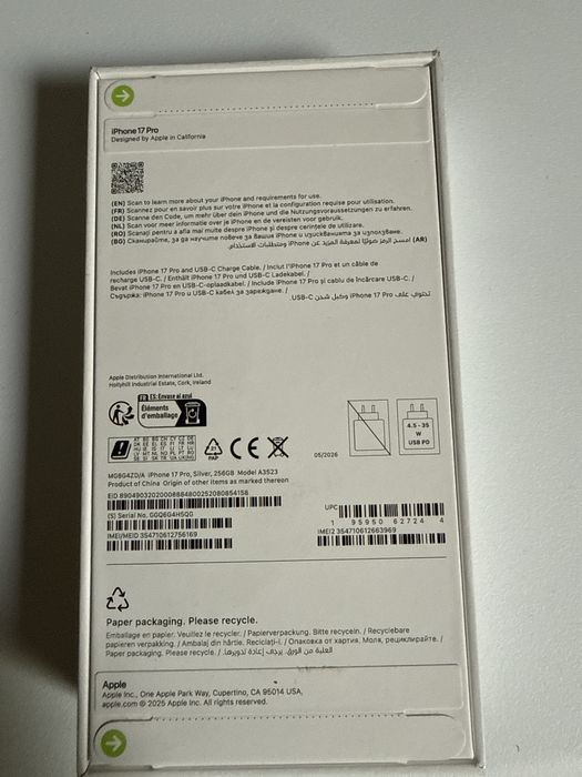 Iphone 17pro 256gb