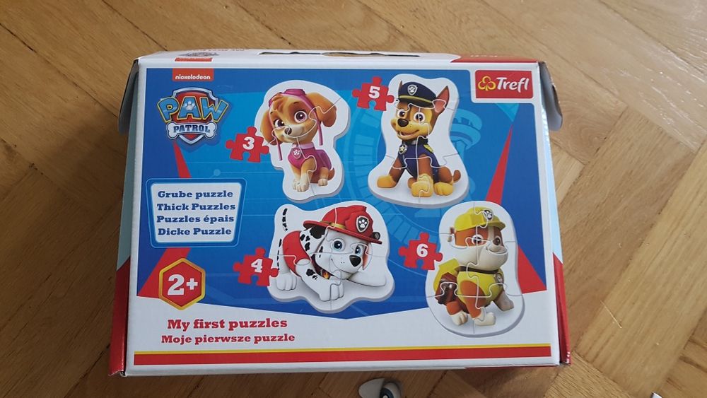 Baby puzzle oraz puzzle psi patrol 2+