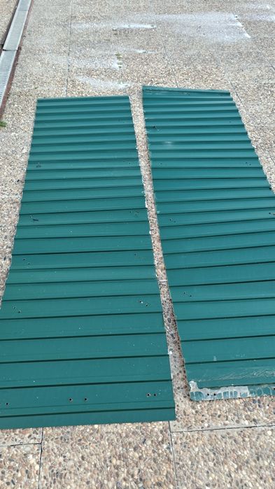 8 chapas onduladas zincadas de vedação verdes