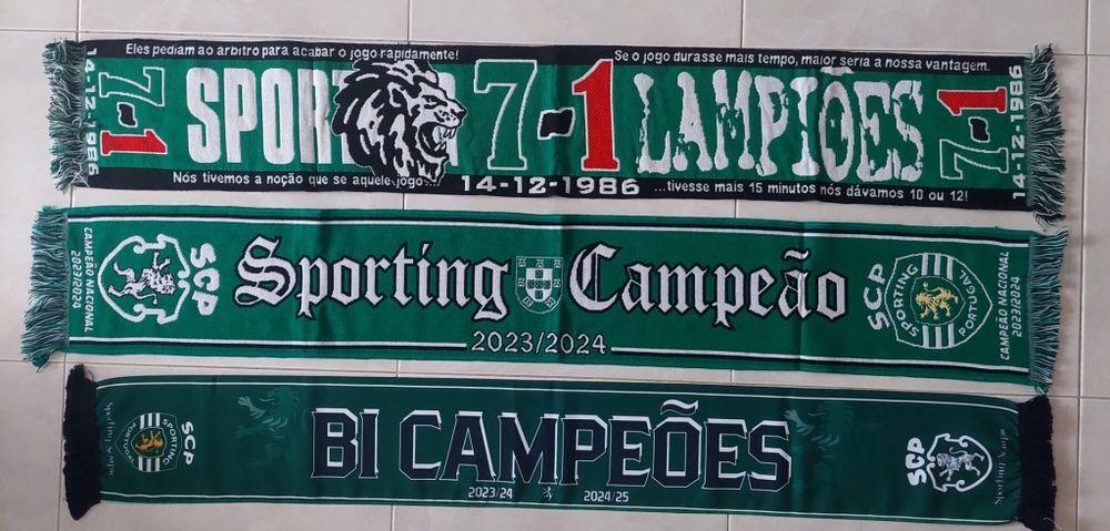 3 cachecous do sporting novos