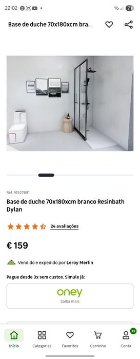 Base duche Dylan 180x70cm