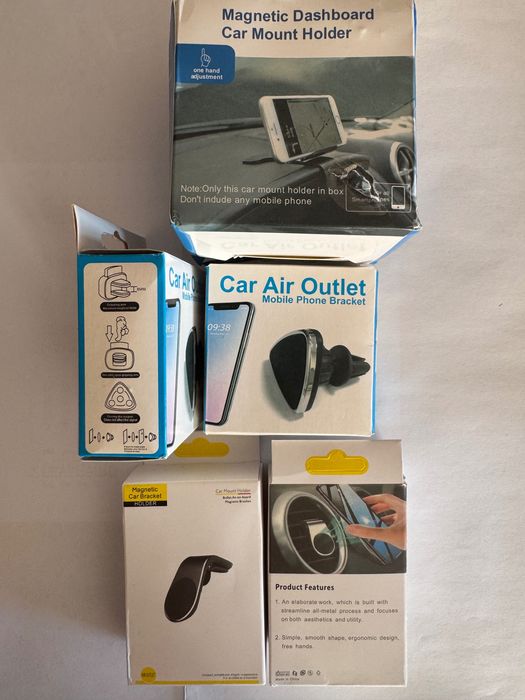 Suportes telemóvel universais em clipe e em L para saída de ar