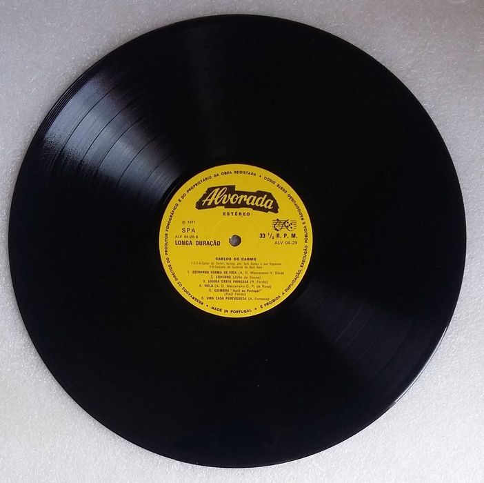 O fado de Carlos Do Carmo, Conjunto De Guitarras De Raul Nery LP