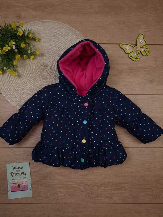 Дитяча тепла демісезонна курточка 3-6 міс для дівчинки