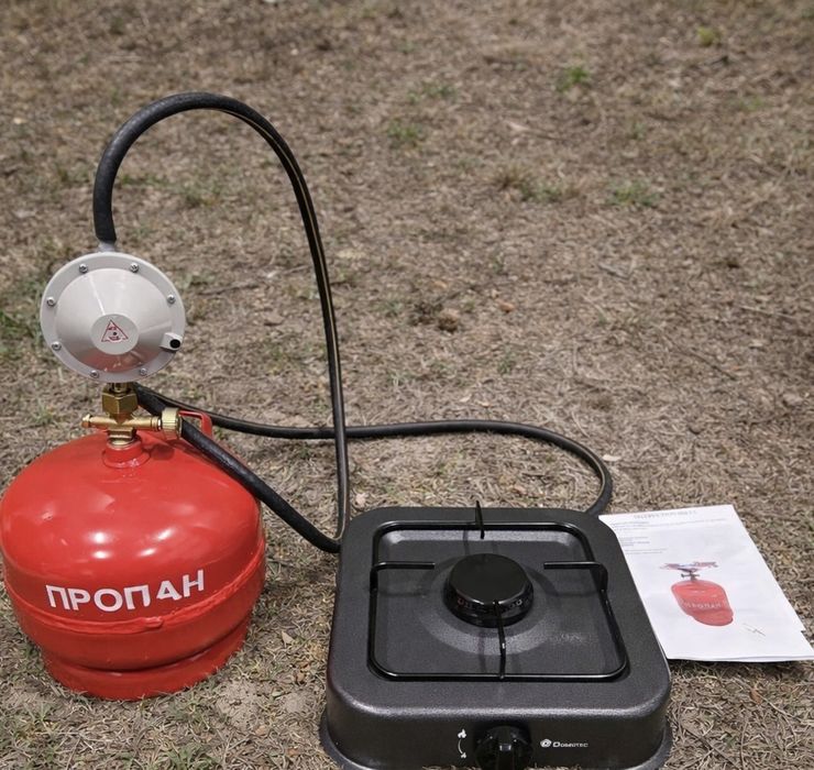Портативна газова плита з балоном / плита з балоном 5л/ газовая плитка