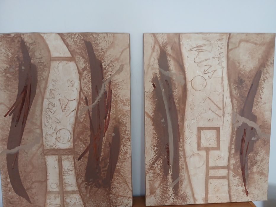 Quadros pintura à mão.