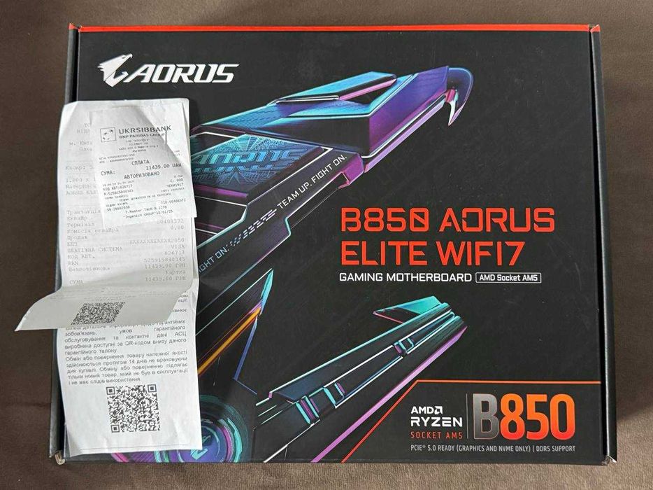 Новая на гарантии B850 AORUS ETILE WIFI7 Игровая материнская плата