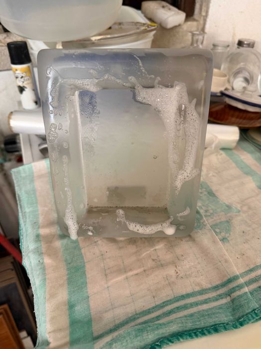 moldura de vidro transparente pesada