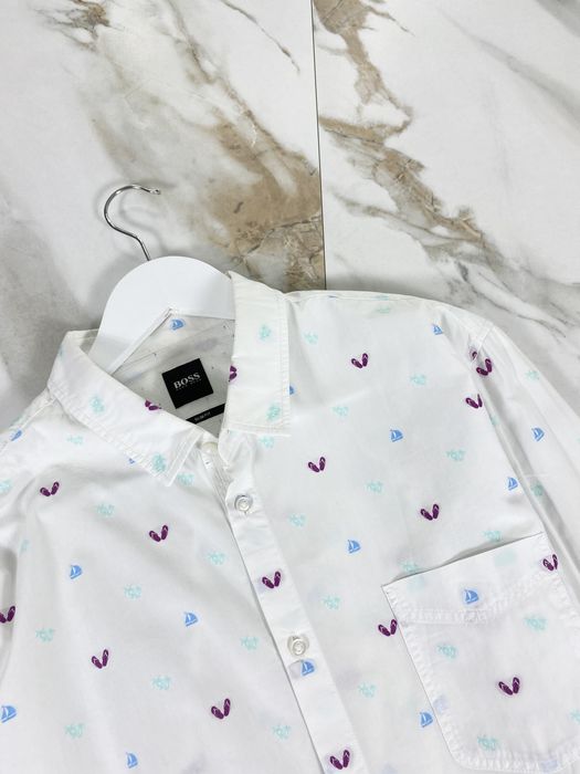 Чоловіча рубашка Hugo Boss monogram мужская
