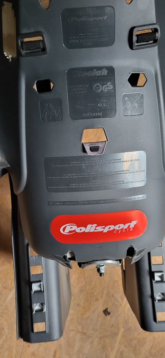 Fotelik rowerowy dziecięcy na ramę komplet