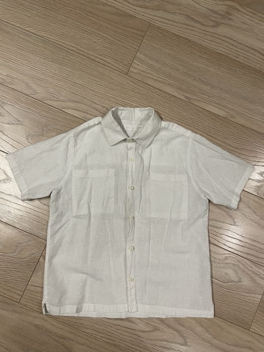 Біла лляна сорочка Zara 7 років 122 см