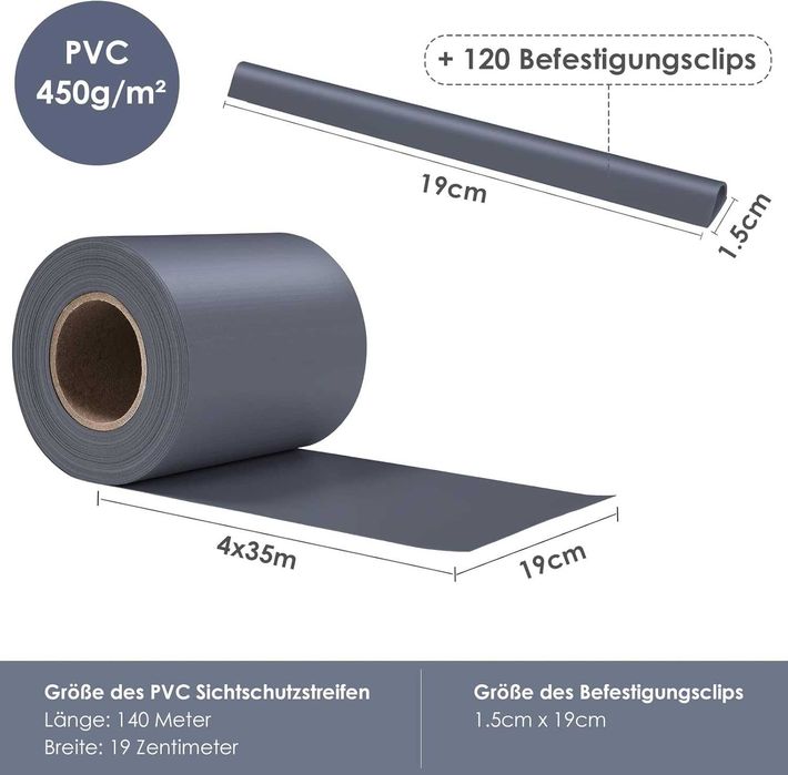 Nowa taśma maskująca PCV / folia / wypełniacz ogrodzeń / osłona!A2701!