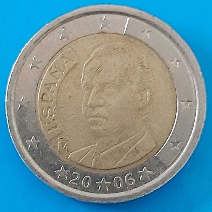 2 Euro Coin from 2006, Spain, King Juan Carlos I