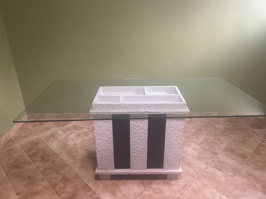 Mesa de jantar barato 180x90 com vidro apenas o vidro