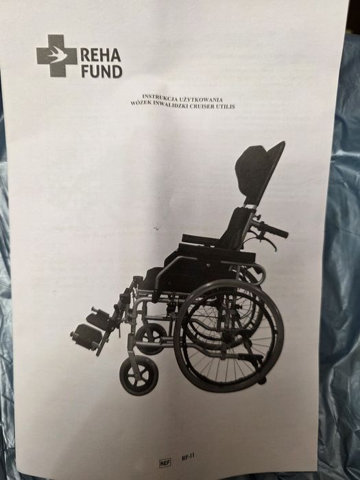 Wózek inwalidzki Cruiser Utilis RF-11 nowy, rozm. 45cm