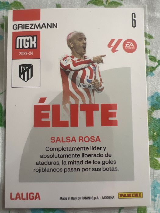 Carta griezmann elite panini