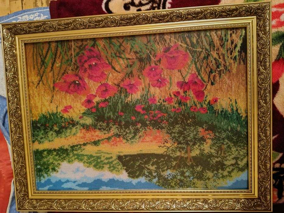 Картина чеський бісер повна зашивка. Макове поле.